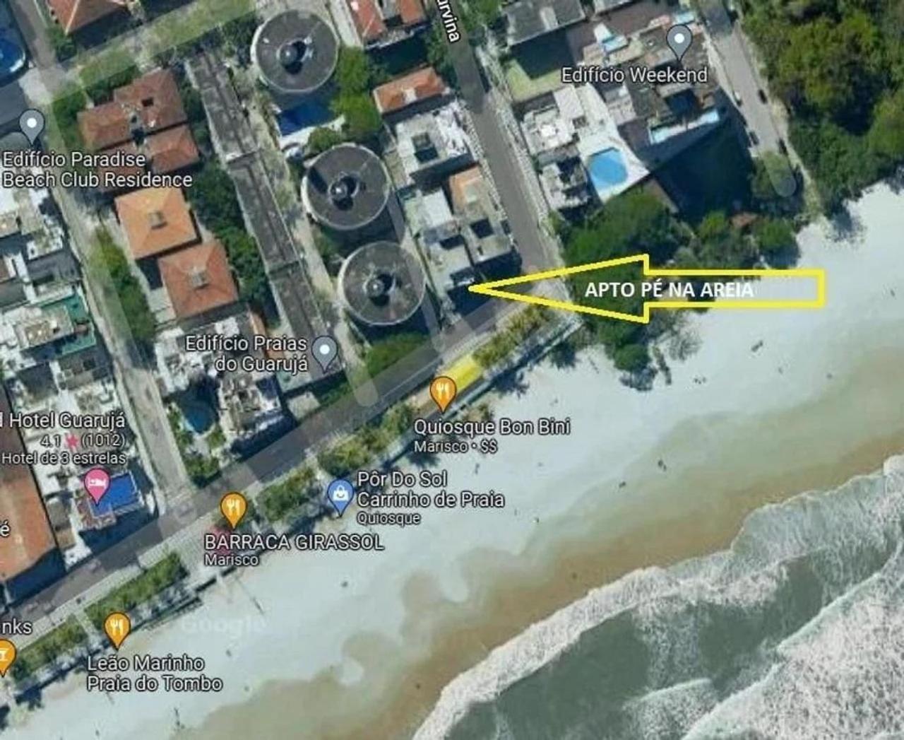 F-1 - Pé na areia do Guarujá - Praia do Tombo Apartamento Exterior foto